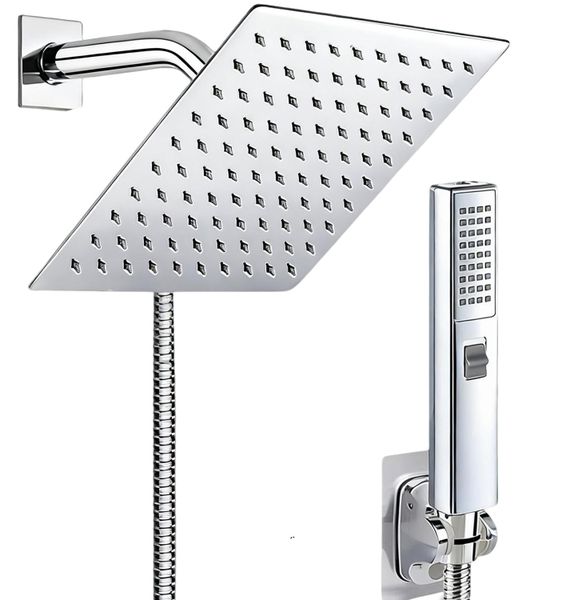 20cm Shower Head with Handheld Shower Head 1.5m Hose - High Pressure
