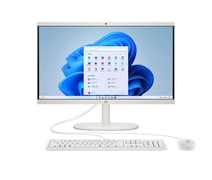HP All-in-One 22-dg000ni Intel N100 8GB 256GB SSD Desktop -Cashmere White