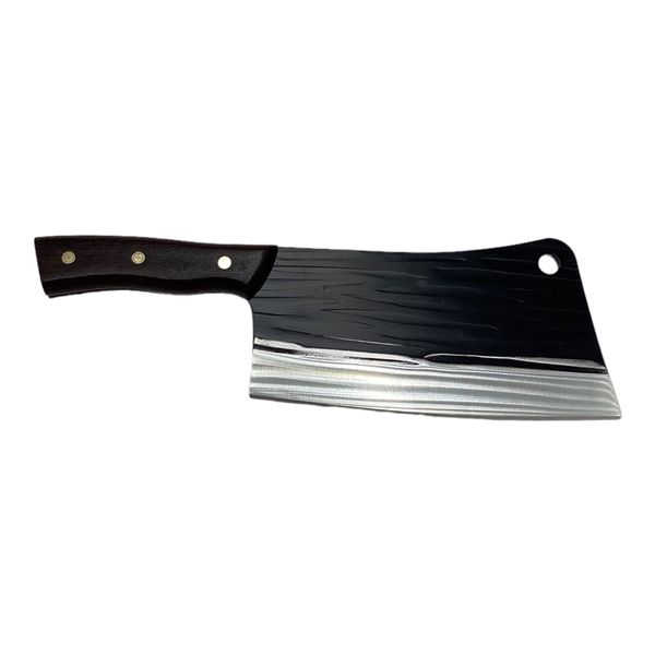 Cleaver 20x10cm Stainless Steel-Black Blade Wooden Handle
