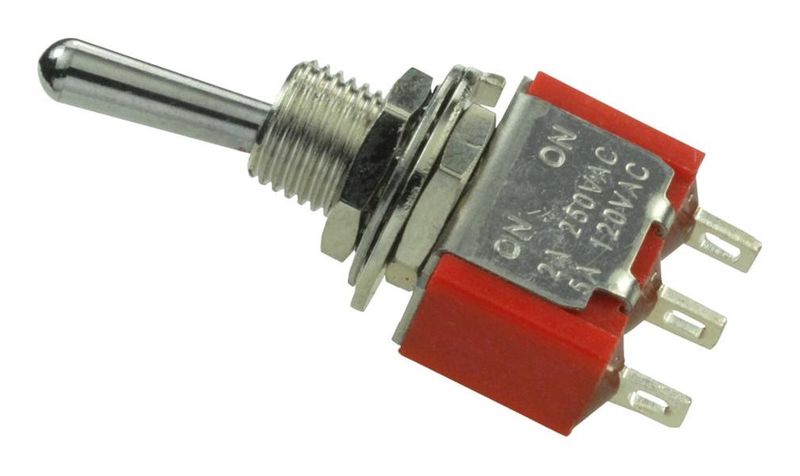 Multicomp Pro (MCR13-28G-01) Toggle Switch, (On)-Off-(On), SPDT