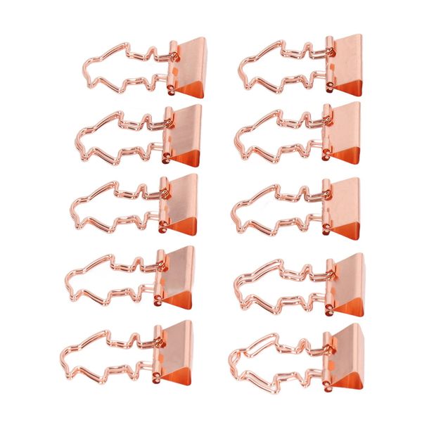 Penguin Binder Clips Rose Gold 30 Pack Office