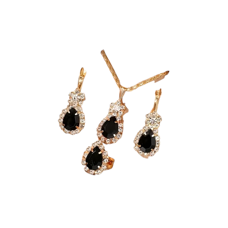 4-Piece Women's Colorful Teardrop Jewelry Set Image