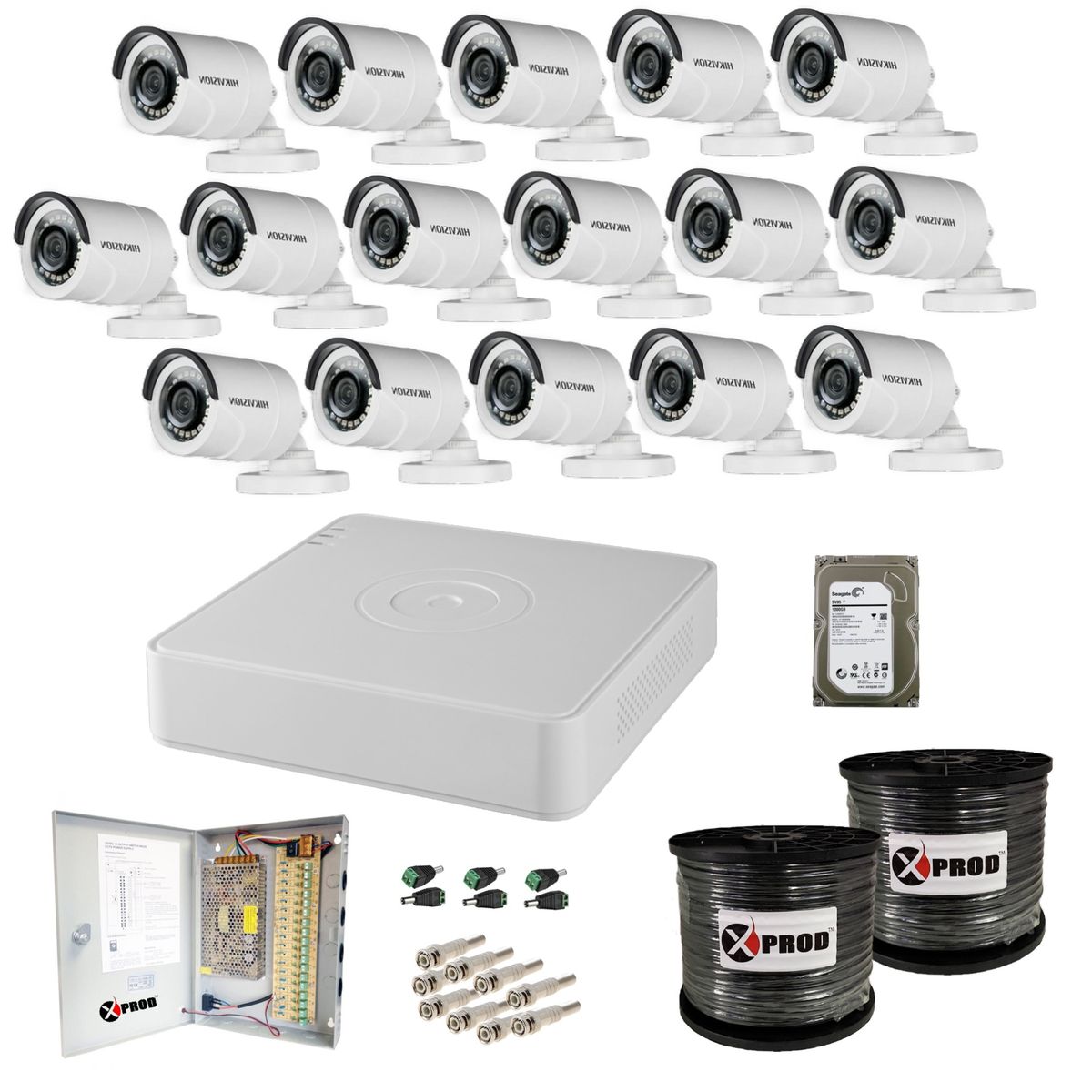 Hikvision 16 Channel 1080p Complete Kit