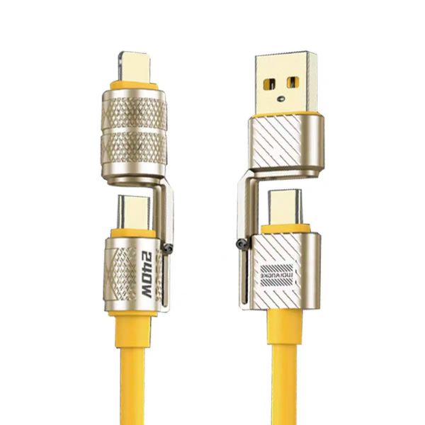 240W 4-in-1 Fast Charging Cable, Zinc Alloy, 5A, 480Mbps