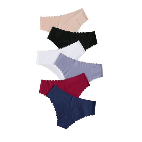 Sinful Indulgence 6 Pack Seamless Scallop Trim Panty Set