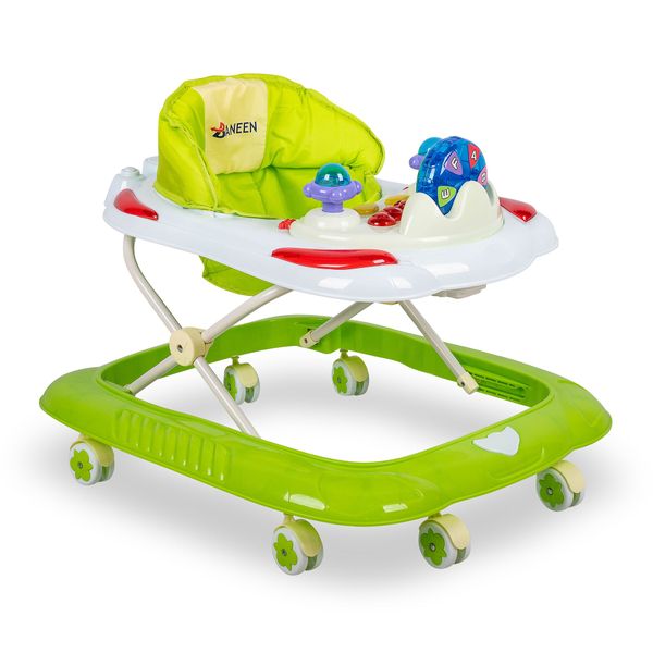 Baneen Baby Activity Walker with Sound, Activity Station - Green