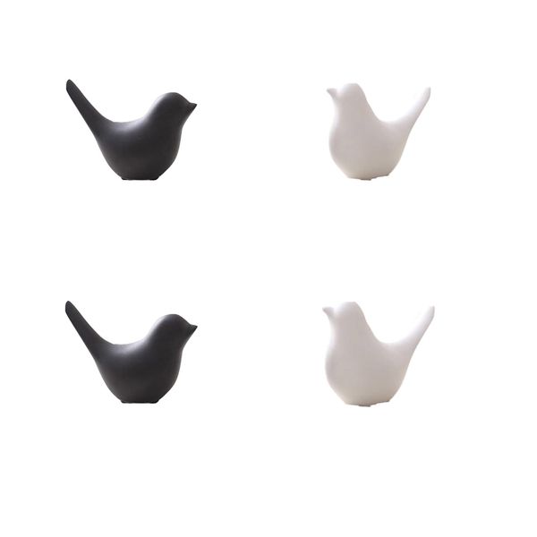 Decor Nordic Figurines Bird Ornament Set Of 4 -14cm