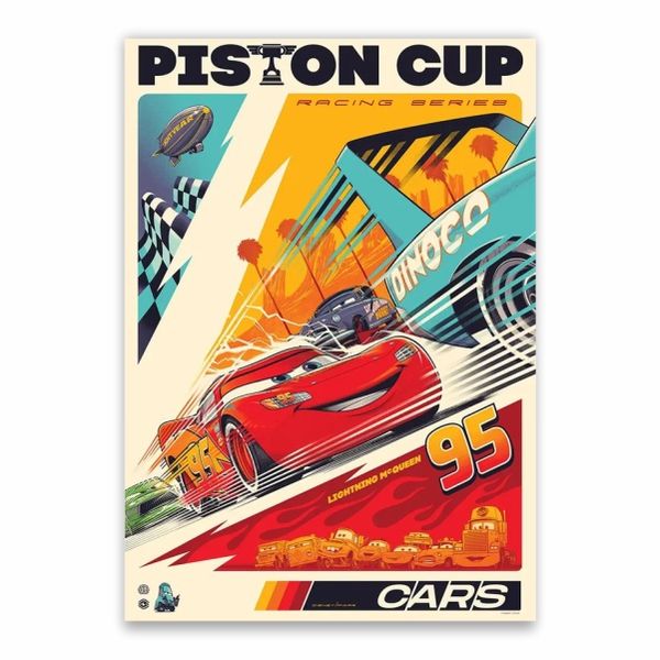 Piston Cup Cars Poster - A1