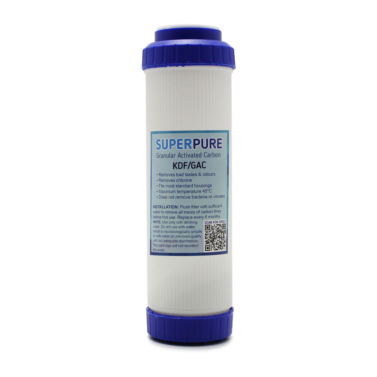 SUPERPURE 10 inch Premium GAC/KDF Filter Replacement Cartridge Shop