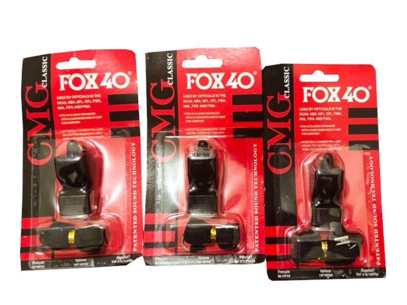 Fox40 Classic Whistle with Lanyard - 3 Pack