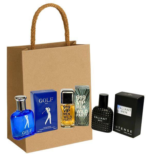 Golf Blue - 919 VIP - Valiant Men | 30ml Men Perfume Set &amp; Gift Bag COMBO