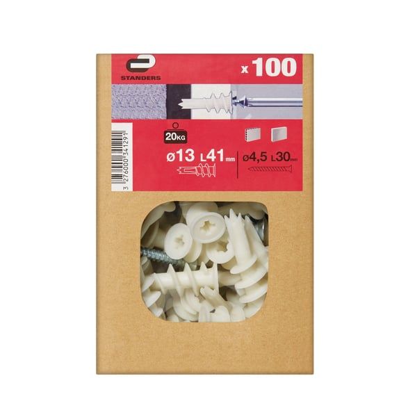 MC 41 CB Standers Nylon Speedplugs with Screw 13x41 - 100 Piece