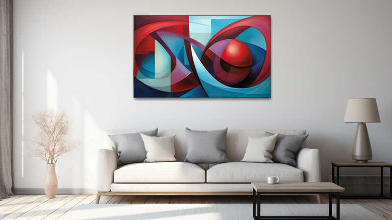 Canvas Wall Art - Curved Abstract Art - HD0217