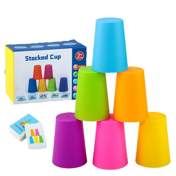 One-Player Stacking Cups Game Set for Child Toy Improve Reflexes and Limb