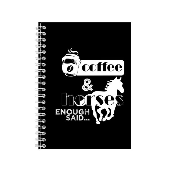 Coffee And Horses Notebook Gift Idea Writing Book Notepad Pad 29