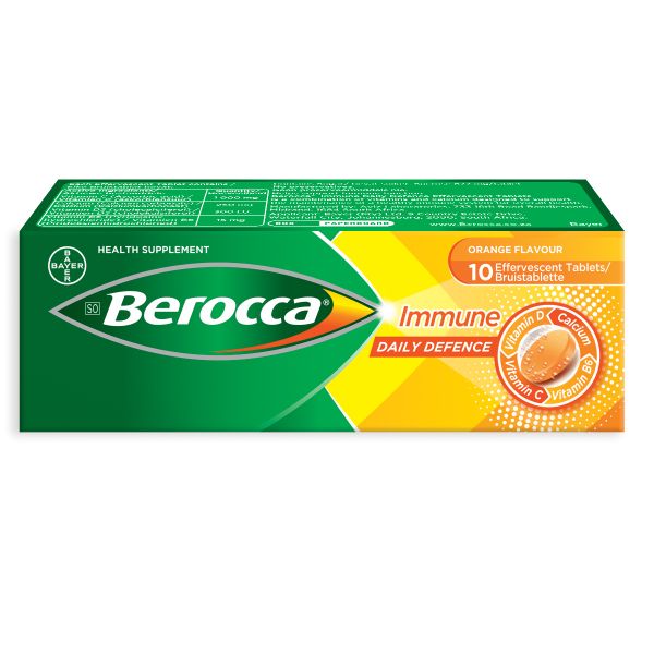 Berocca Immune Daily Defence Effervescent Tablets - 10 Tablets