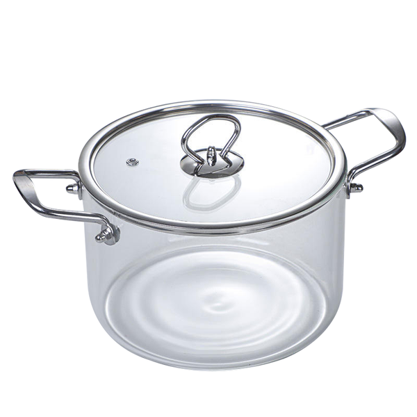 3.5L Large Borosilicate Glass Cooking Pot
