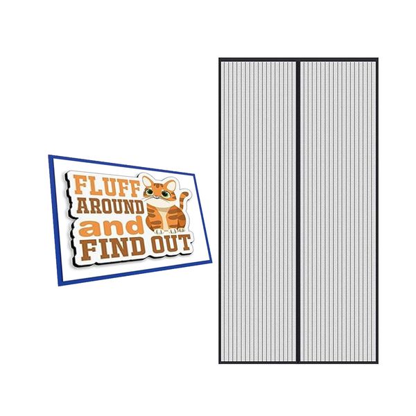 Magnetic Door Curtain &amp; Card Case - Grey