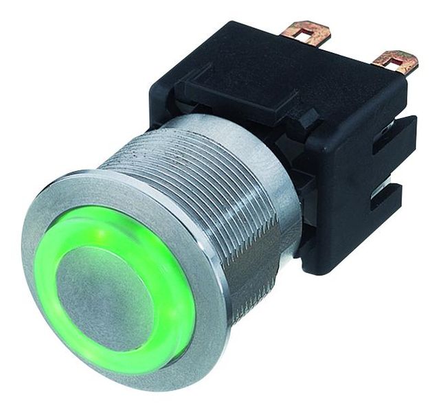 Schurter (1241.6824.1124000) Vandal Resistant Switch, MSM LA, 19 mm