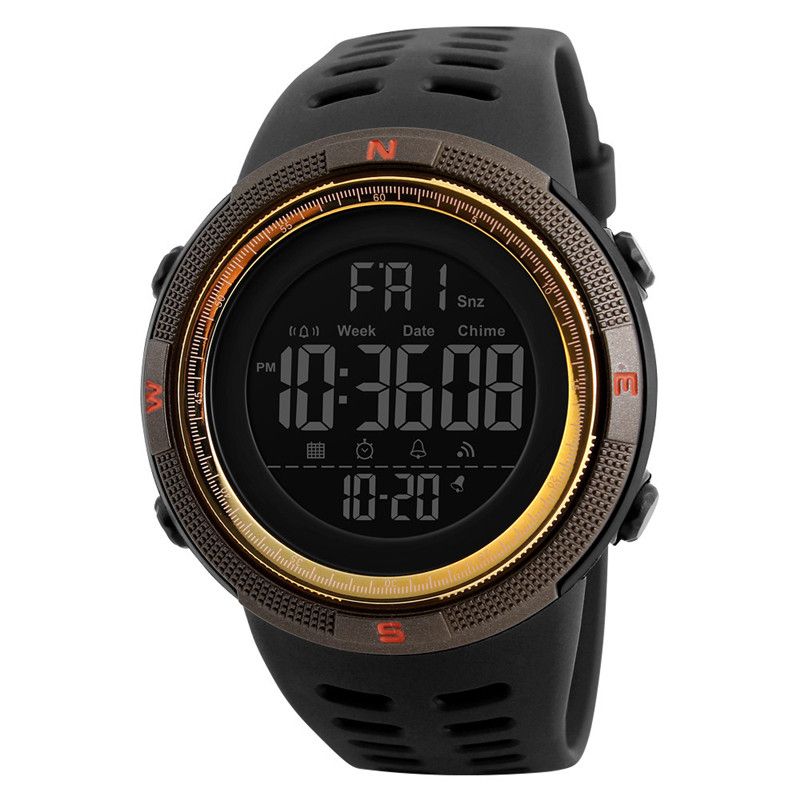 SKMEI 1251 Digital 5ATM Waterproof Sports Watch GOLD Buy Online in