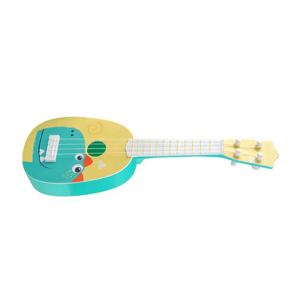 Plastic Ukulele for Kids 4 String Green Dino