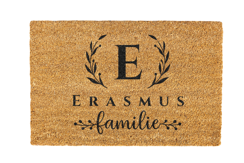 Erasmus Coir Doormat - Family Name Design Handcrafted Welcome Mat