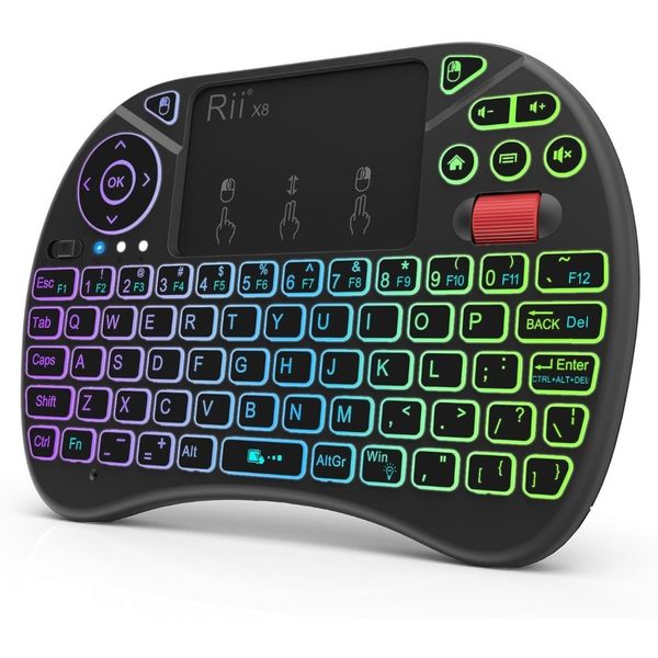 Mini Keyboard,Rii X8 Portable 2.4GHz Mini Wireless Keyboard Controller