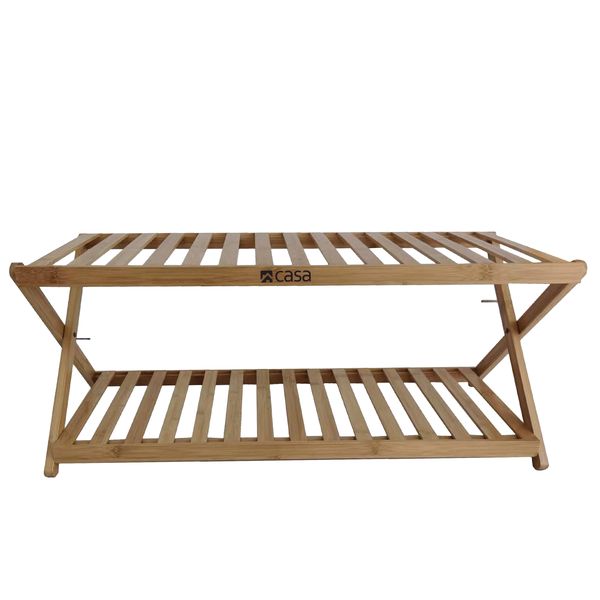 Casa Shoe Storage Rack | 2-Tier | Bamboo | Foldable