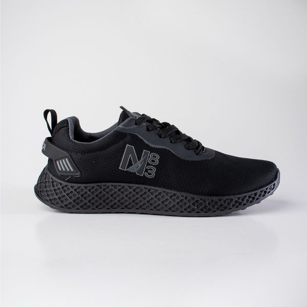 Nautica Men's Puffer Streamline Sneakers-Total Black
