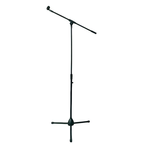 Carbon Steel Tripod Mic Stand with Boom Clamp - 150cm (Black)