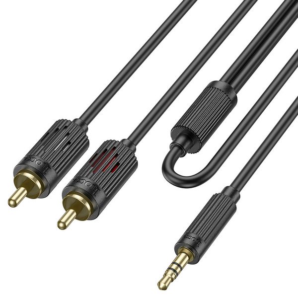 Hoco UPA28 3.5mm to 2 RCA Audio Cable - Gold Plated AUX Stereo Cable