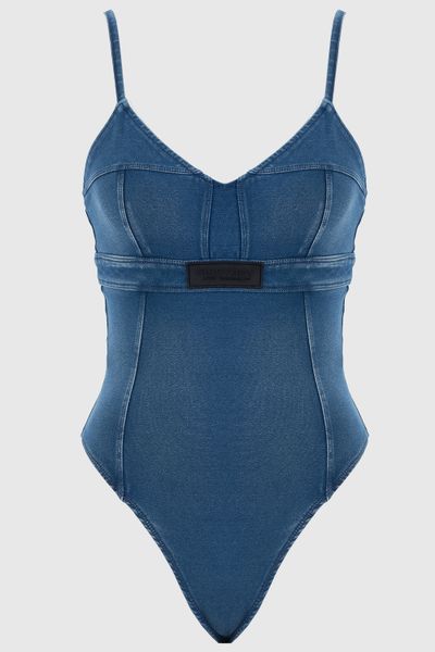 Sissy Boy: Feme Knit Denim Bodysuit