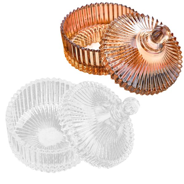 Home Kitchen Decor Glass Food Containers 2 Set