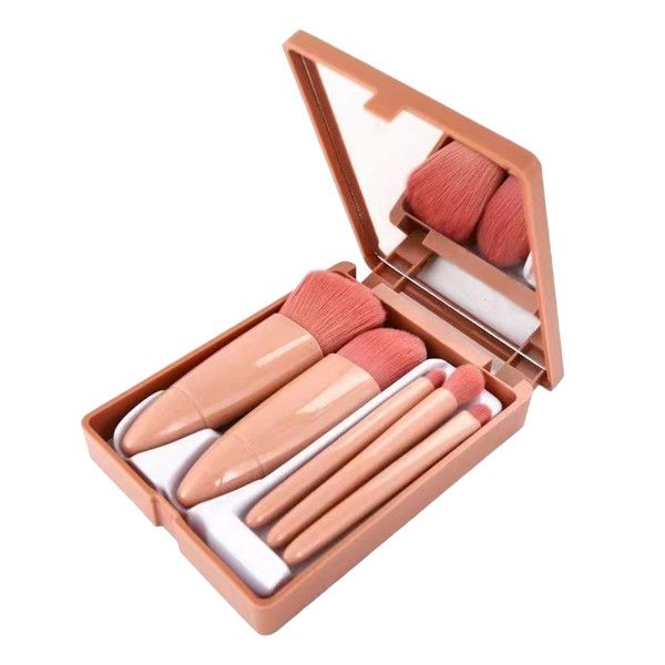 Soft Fluffy Makeup Brush Set - Pink 5 Piece