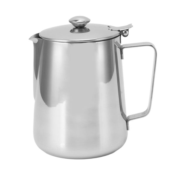 Stainless Steel Milk Frothing Pitcher With Lid