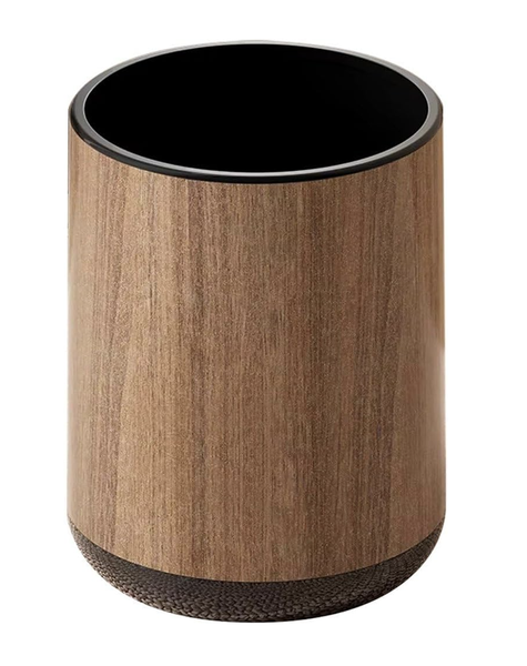 Decor Wood Grain Portable Trash Can Without Lid - 32cm