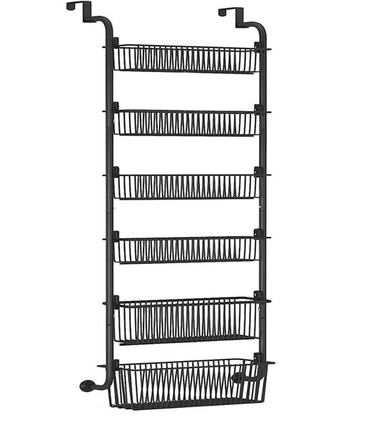 Pantry Organizer, 6 Tier Pantry Door Organization and Storage, Door Shelf