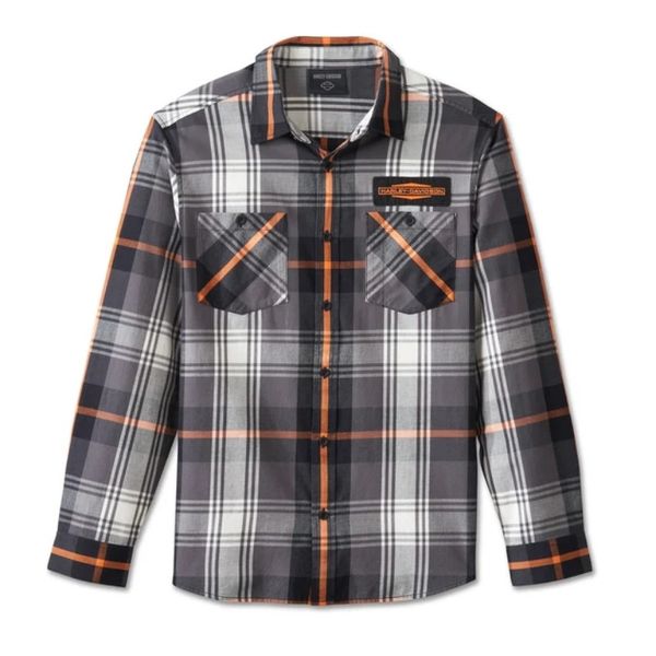 Harley-Davidson Men's Stacked Bar &amp; Shield Long Sleeve Shirt