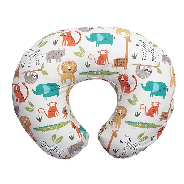 Nursing Pillow, Ergonomic with Removable Cover, Multicoloured Cotton