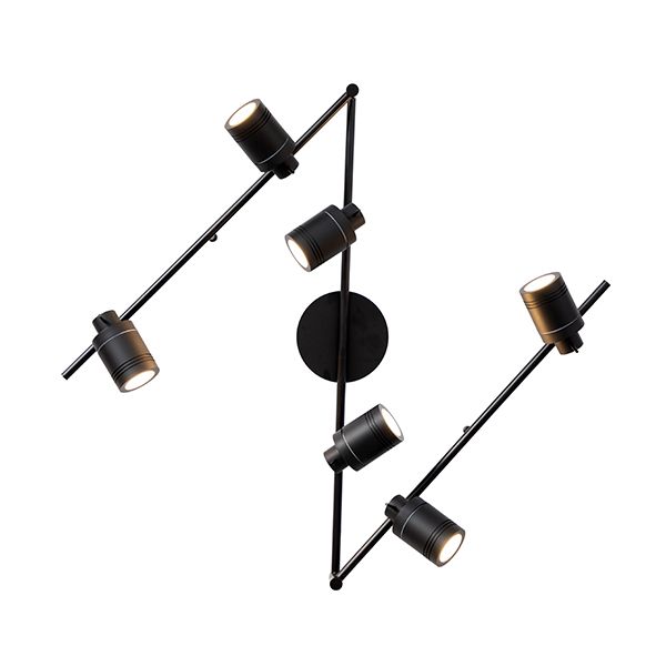 The Lighting Warehouse - Spot Saturn 6 Light Bar Black