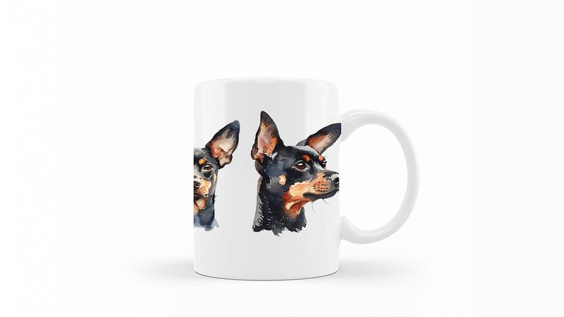 Miniature-Pinscher Printed Coffee Mug
