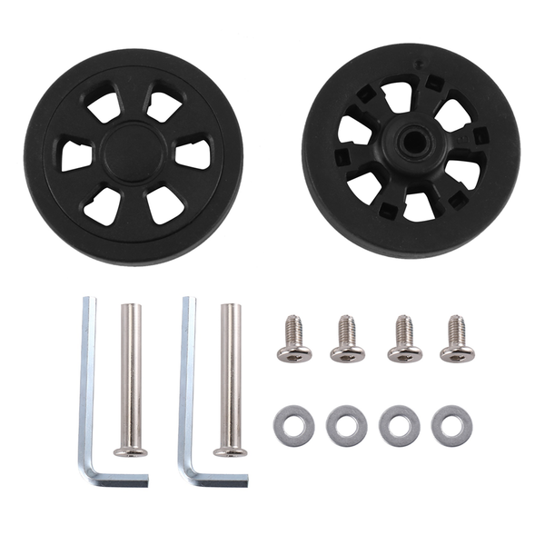 60mm x 12mm Luggage Wheels Replacement Wear Resistant PU Wheels Black