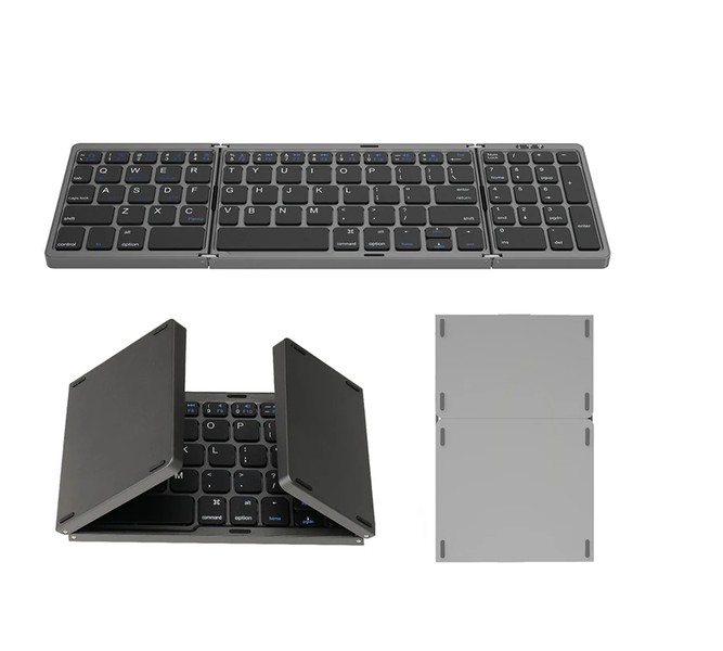 Foldable Wireless Bluetooth Keyboard Rechargeable Folding