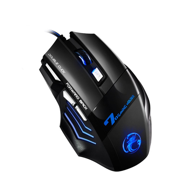 G705 - LED Lighting Wired Gaming Mouse With Responsive Clicks - Black