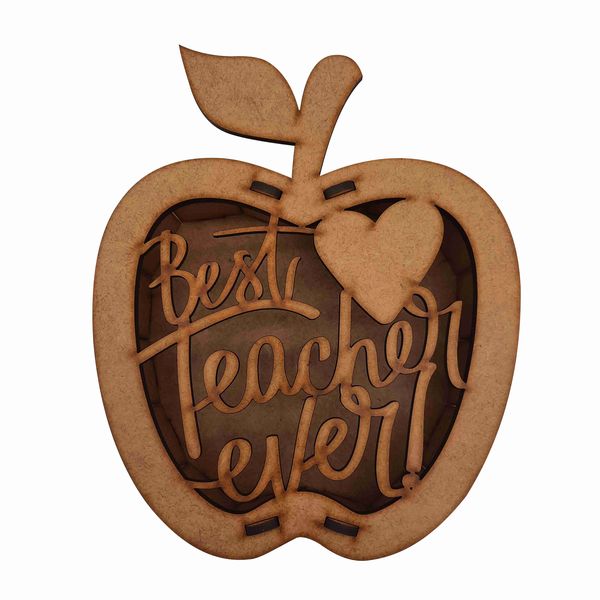 Teacher Gift Teacher Appreciation Apple Gift Box by Everything Laser