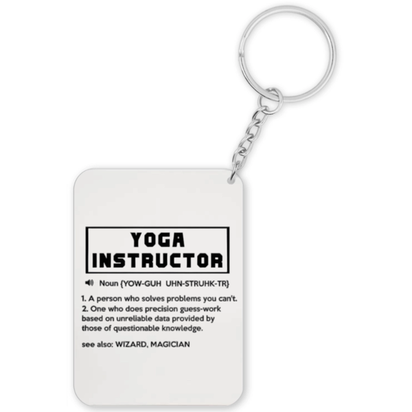 Yoga Instructor Noun Gift Keyring