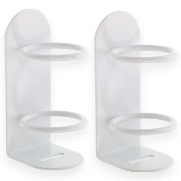QuickDry Wall-Mounted Drain Hole Electric Toothbrush Metal Holder White