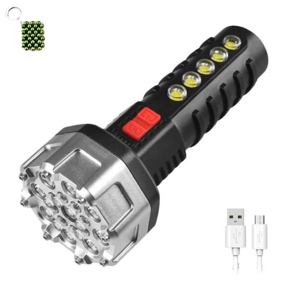 22LED Strong Ultra-Bright Rechargeable Flashlight And A Keyholder