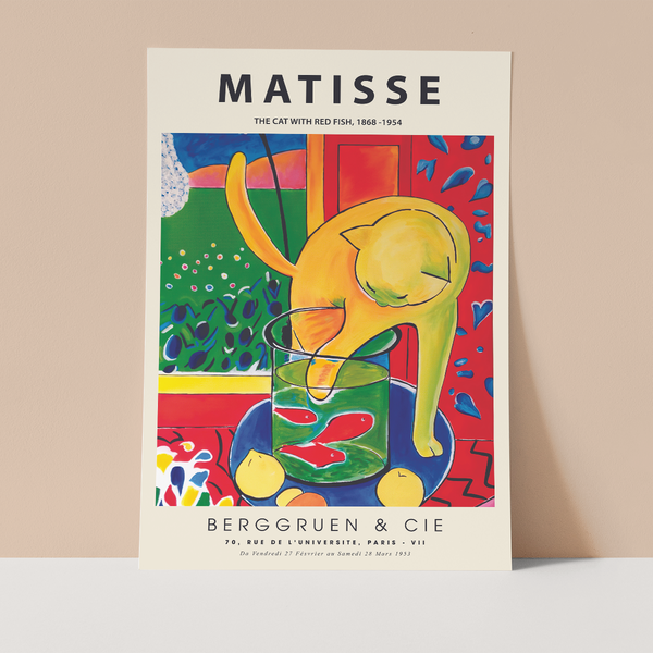 Matisse The Cat with The Red Fish Wall Print