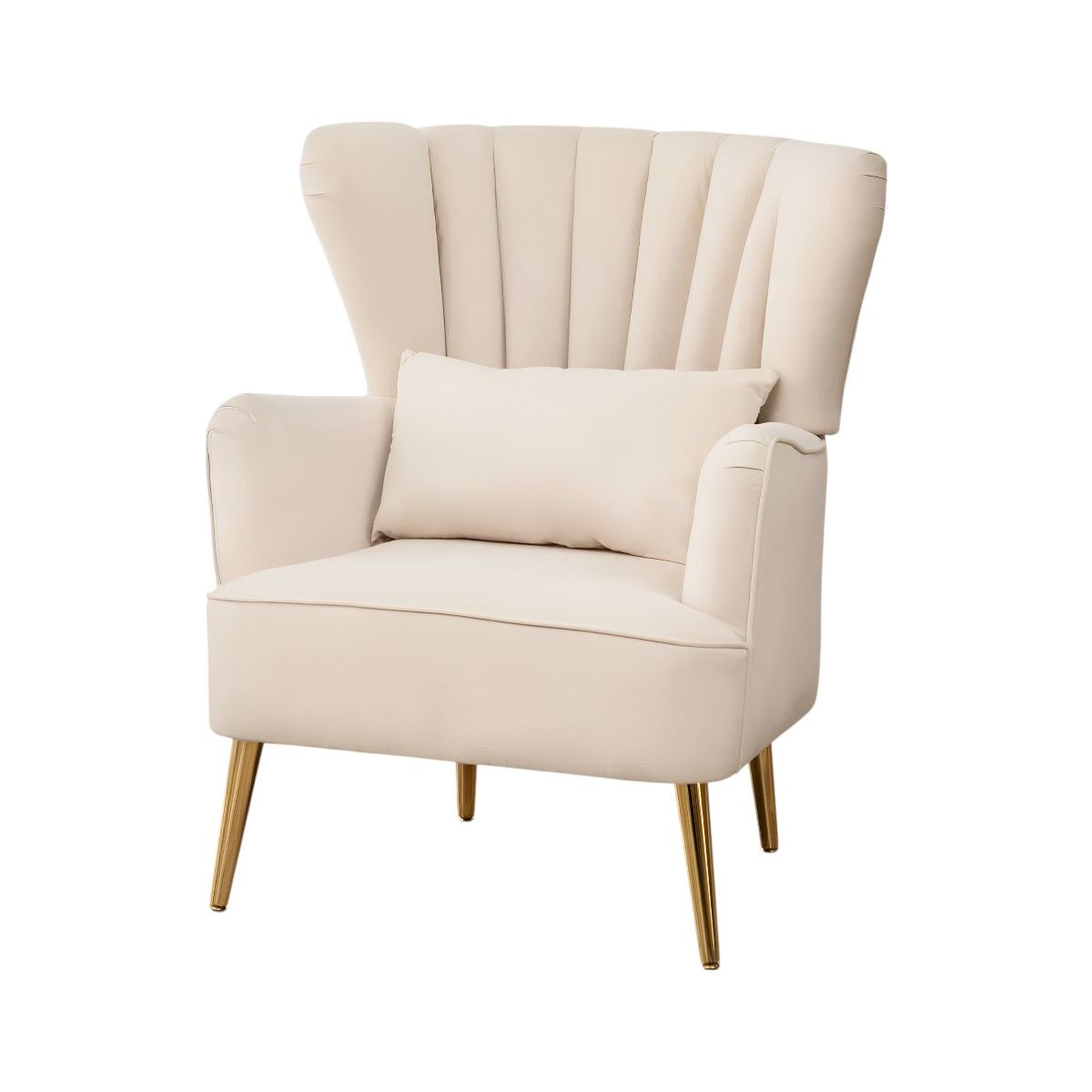 Penna Wide Wingback Velvet Armchair